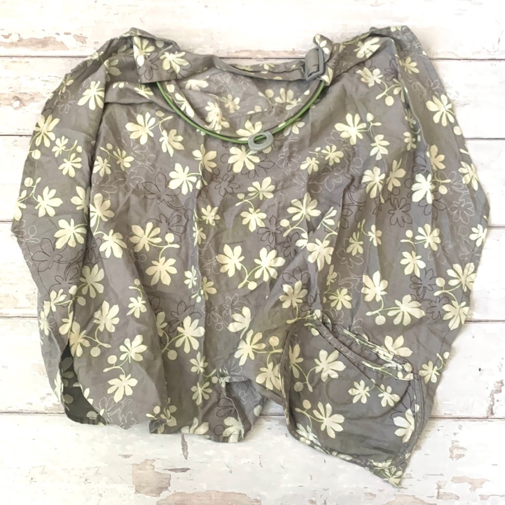 Boppy Nursing Cover Gray White Floral Womens Baby Feeding Accessories Flowers